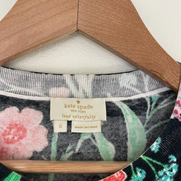 Kate Spade Jardin Hummingbird Button Front Cardigan Size Small - Picture 3 of 6